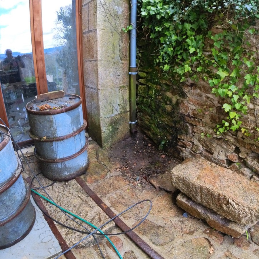 before pressure washing